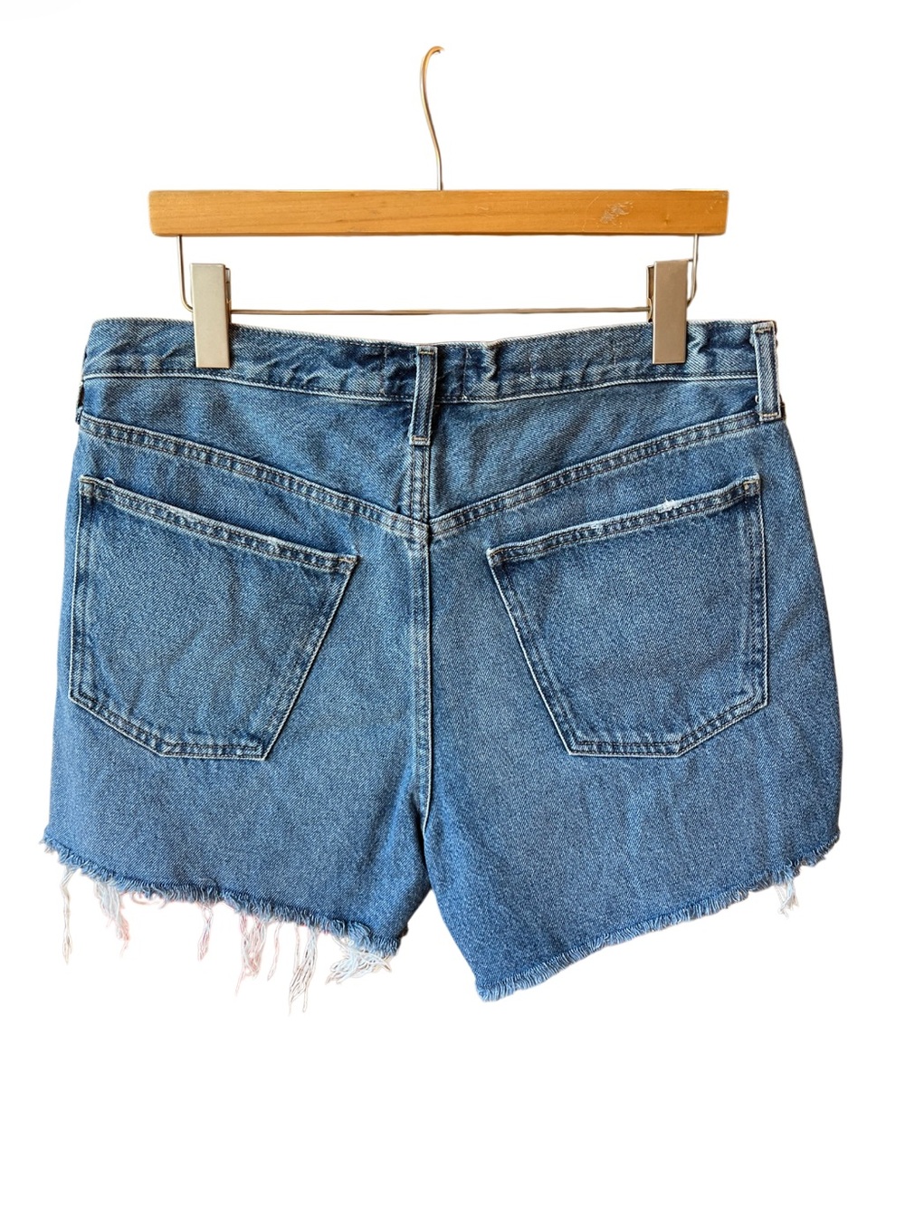 Universal Thread 90s Baggy Denim Shorts Mid Rise Button Fly Raw Hem 100% Cotton - Picture 3 of 8